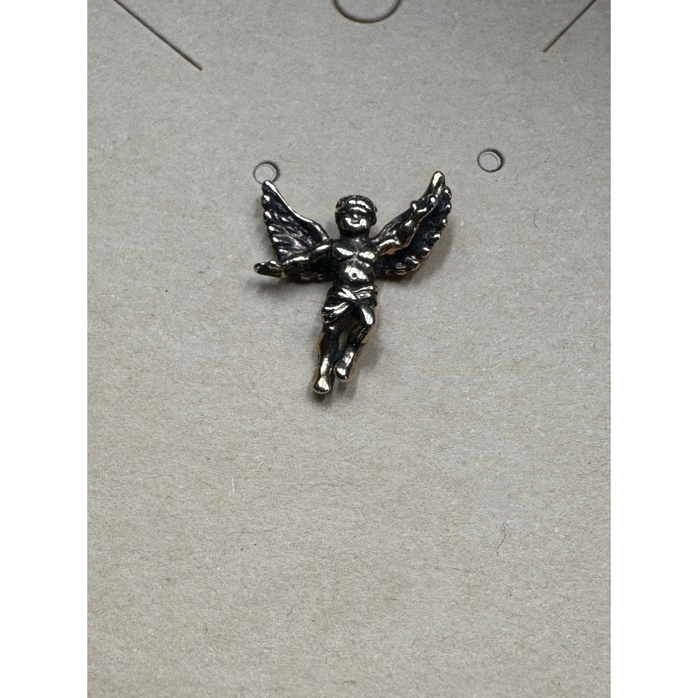 Cherub Charm Pendant Silver Tone